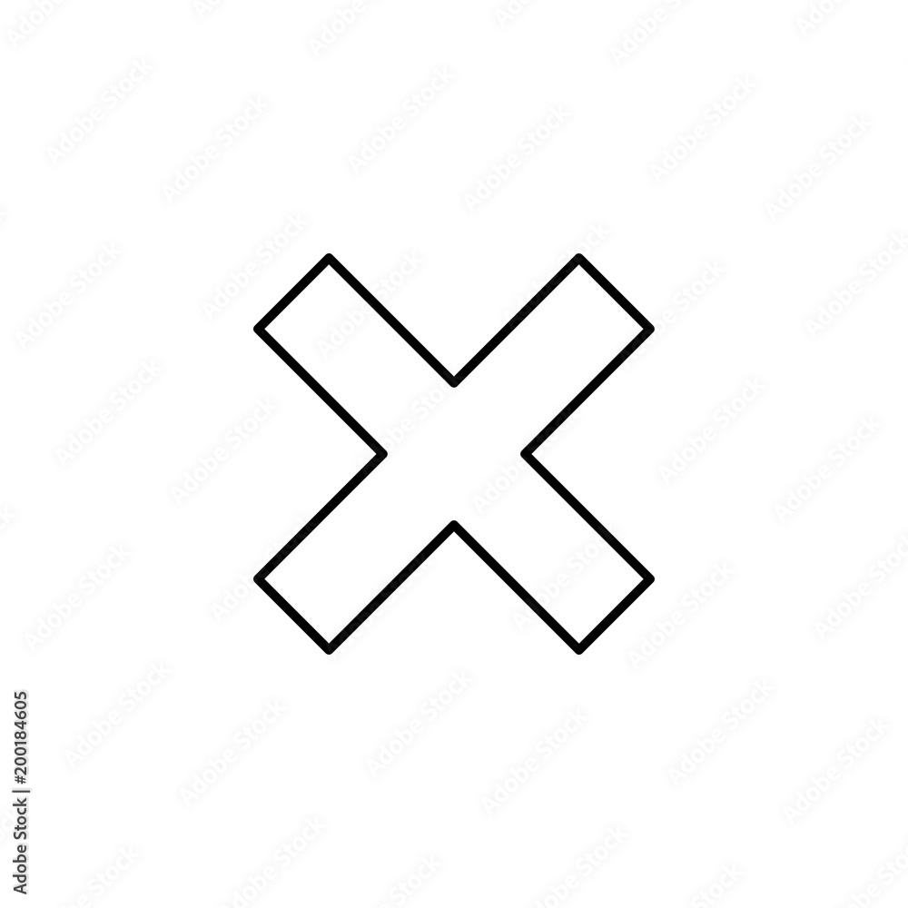 Poster multiplication sign icon. element of simple icon for websites, web design, mobile app, info graphics