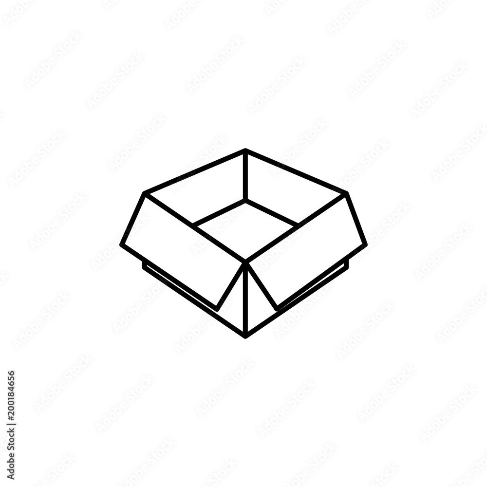 Poster open box icon. element of simple icon for websites, web design, mobile app, info graphics. thin line