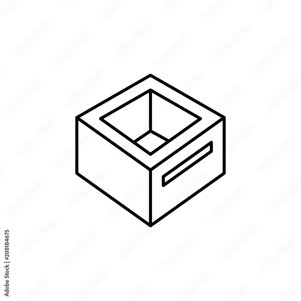 Poster box with a hole icon. element of simple icon for websites, web design, mobile app, info graphics. th