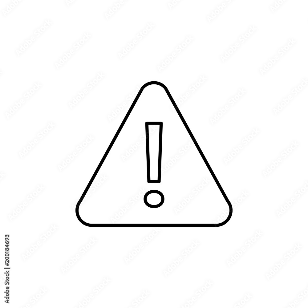 Poster triangular sign with exclamation point icon. element of simple icon for websites, web design, mobile