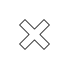 Obraz premium multiplication sign icon. Element of simple icon for websites, web design, mobile app, info graphics. Thin line icon for website design and development, app development