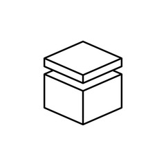 box with lid icon. Element of simple icon for websites, web design, mobile app, info graphics. Thin line icon for website design and development, app development