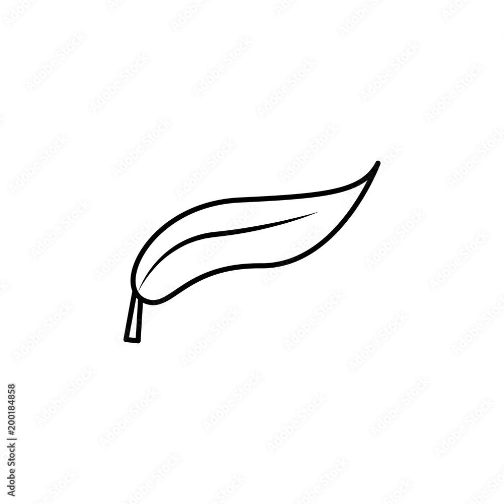 Poster plant leaf icon. element of simple icon for websites, web design, mobile app, info graphics. thin li