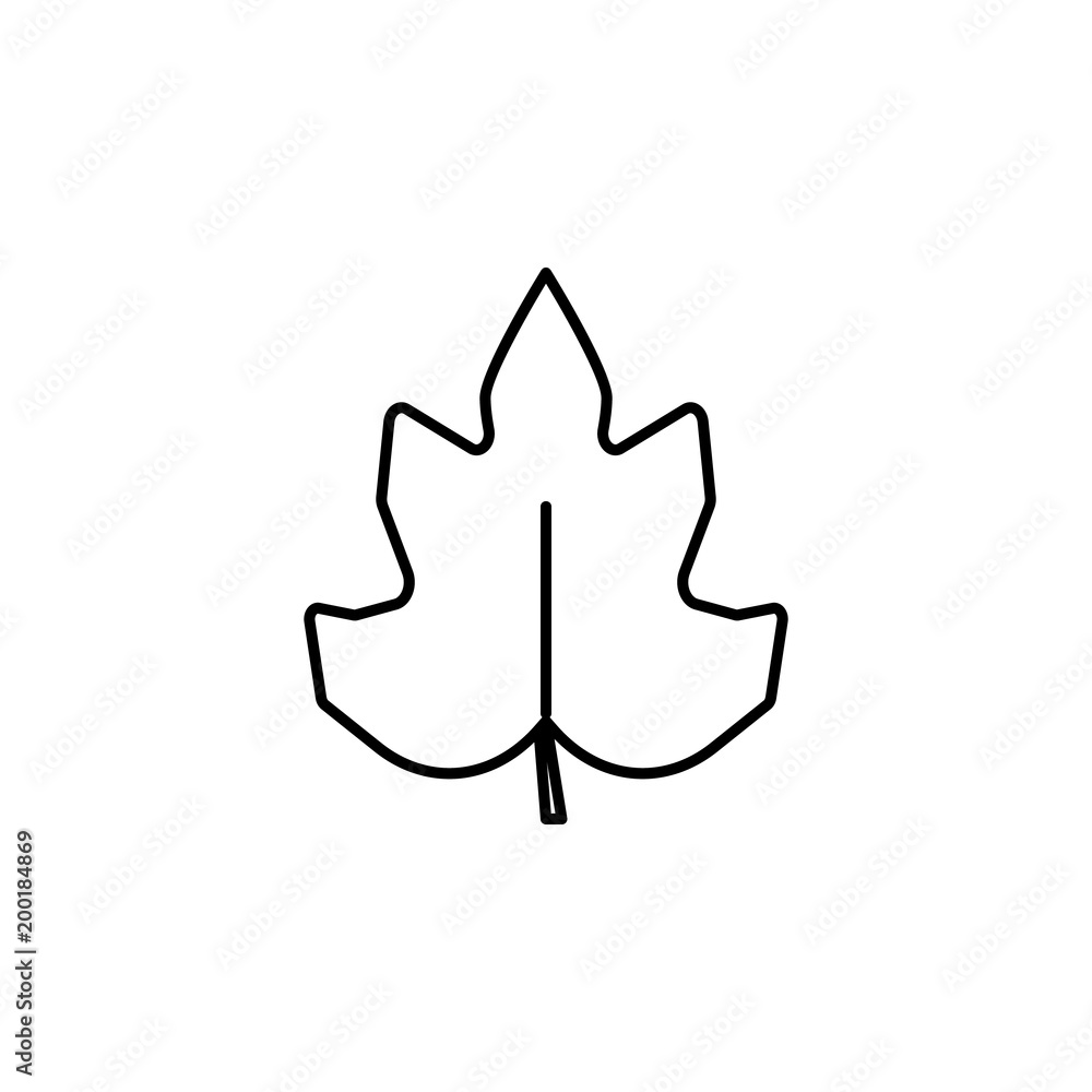 Poster maple leaf icon. element of simple icon for websites, web design, mobile app, info graphics. thin li