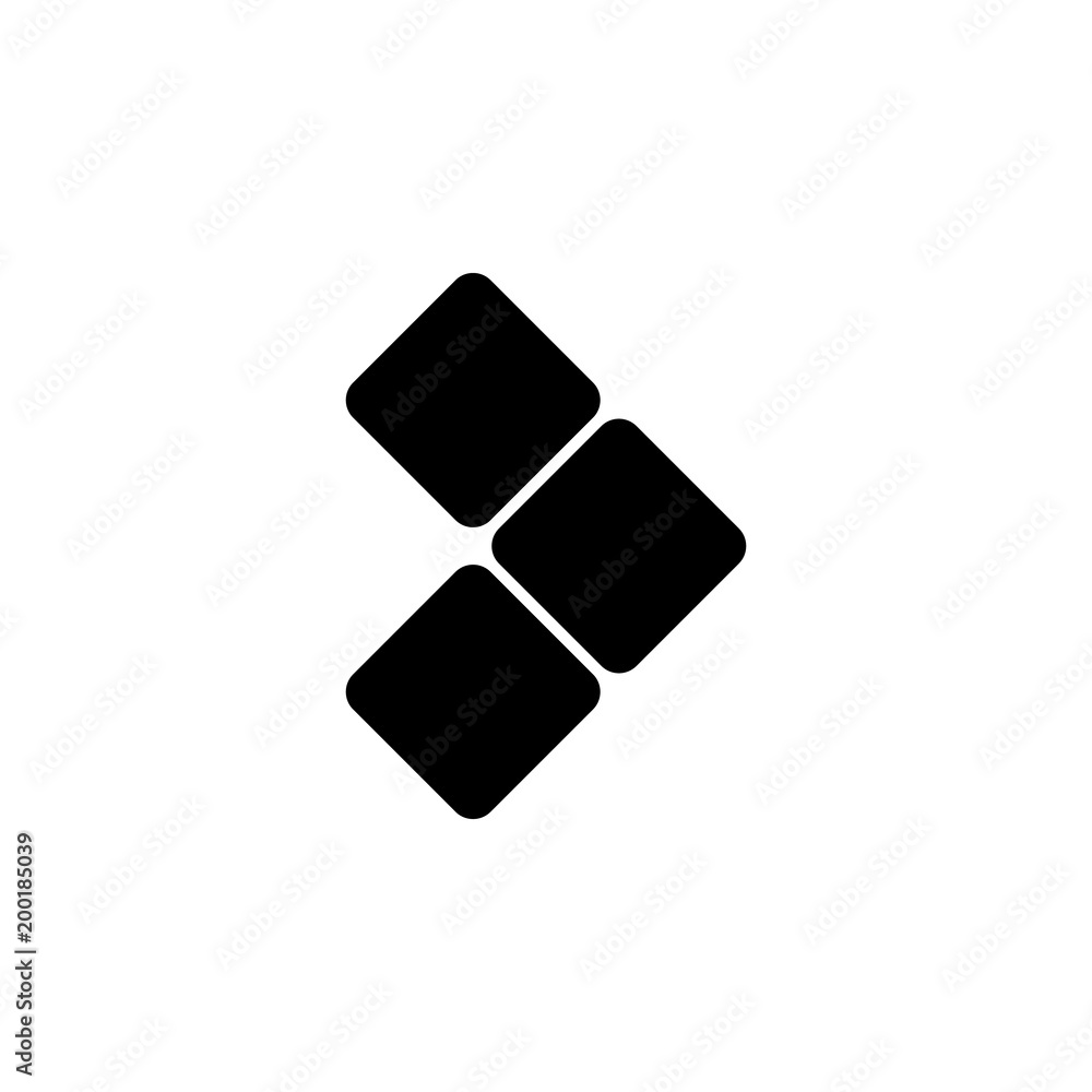 Poster arrow cubes icon. element of simple icon for websites, web design, mobile app, info graphics. signs 