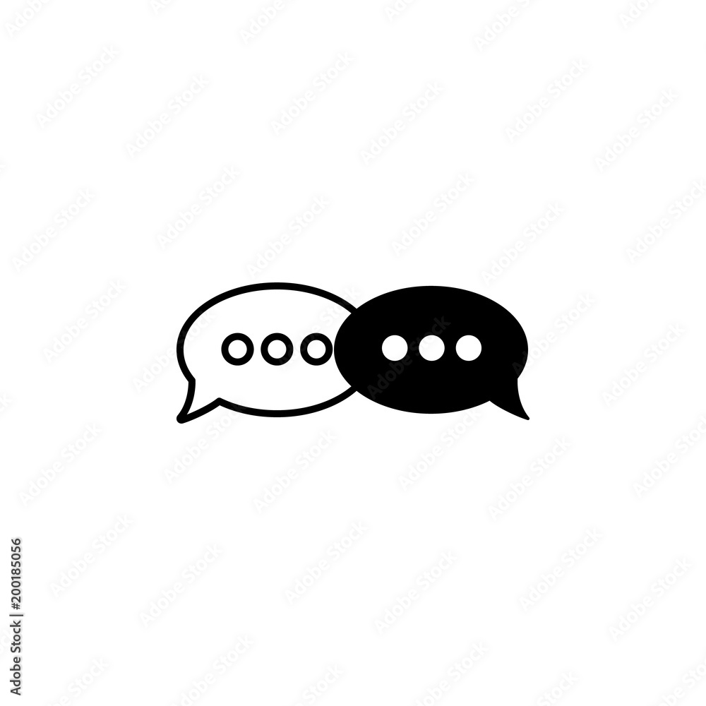 Poster bubbles of conversation icon. element of simple icon for websites, web design, mobile app, info grap