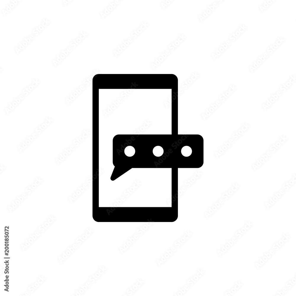 Poster message on smart phone icon. Element of simple icon for websites, web design, mobile app, info graphics. Signs and symbols collection icon for design and development