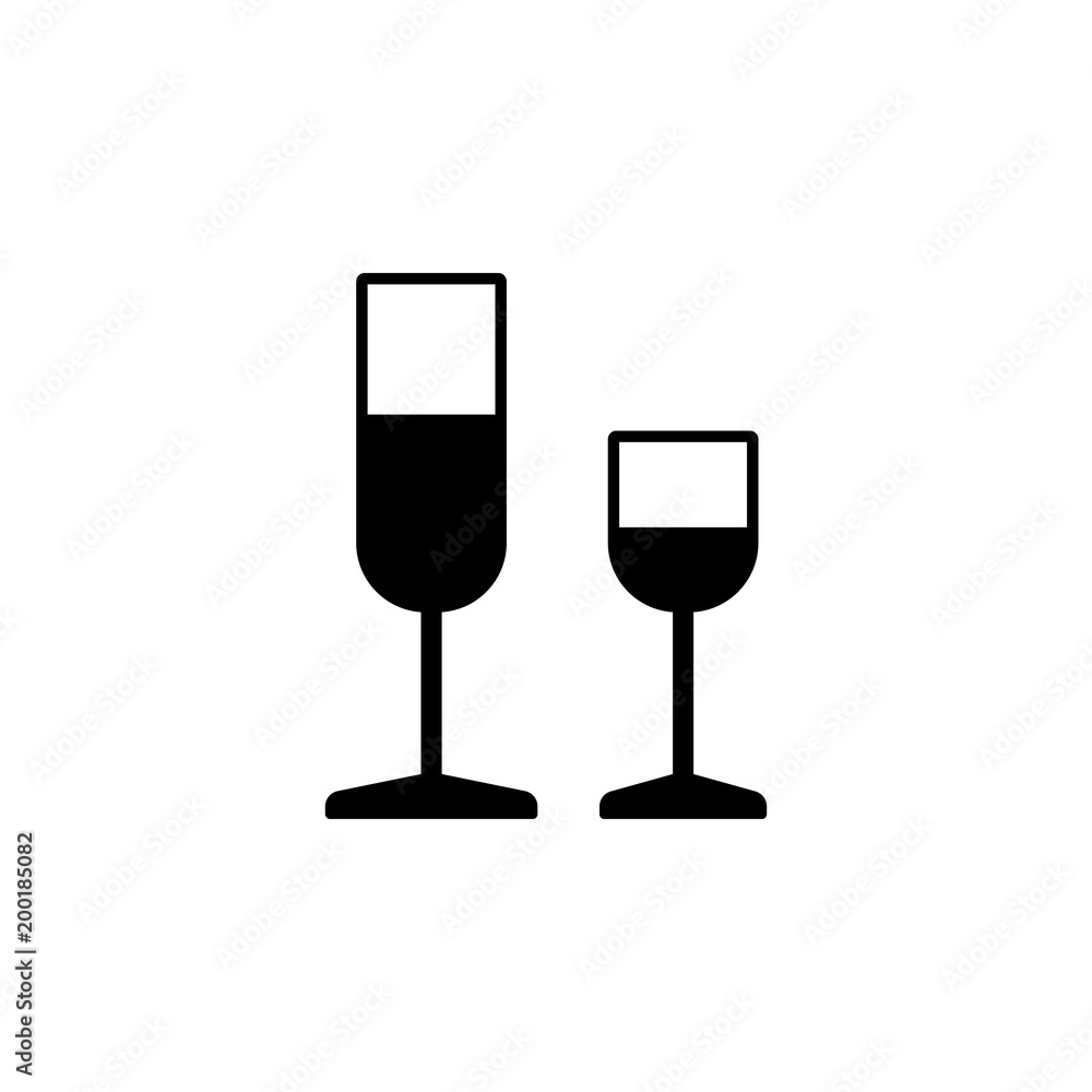 Poster glasses of drinks icon. element of simple icon for websites, web design, mobile app, info graphics. 
