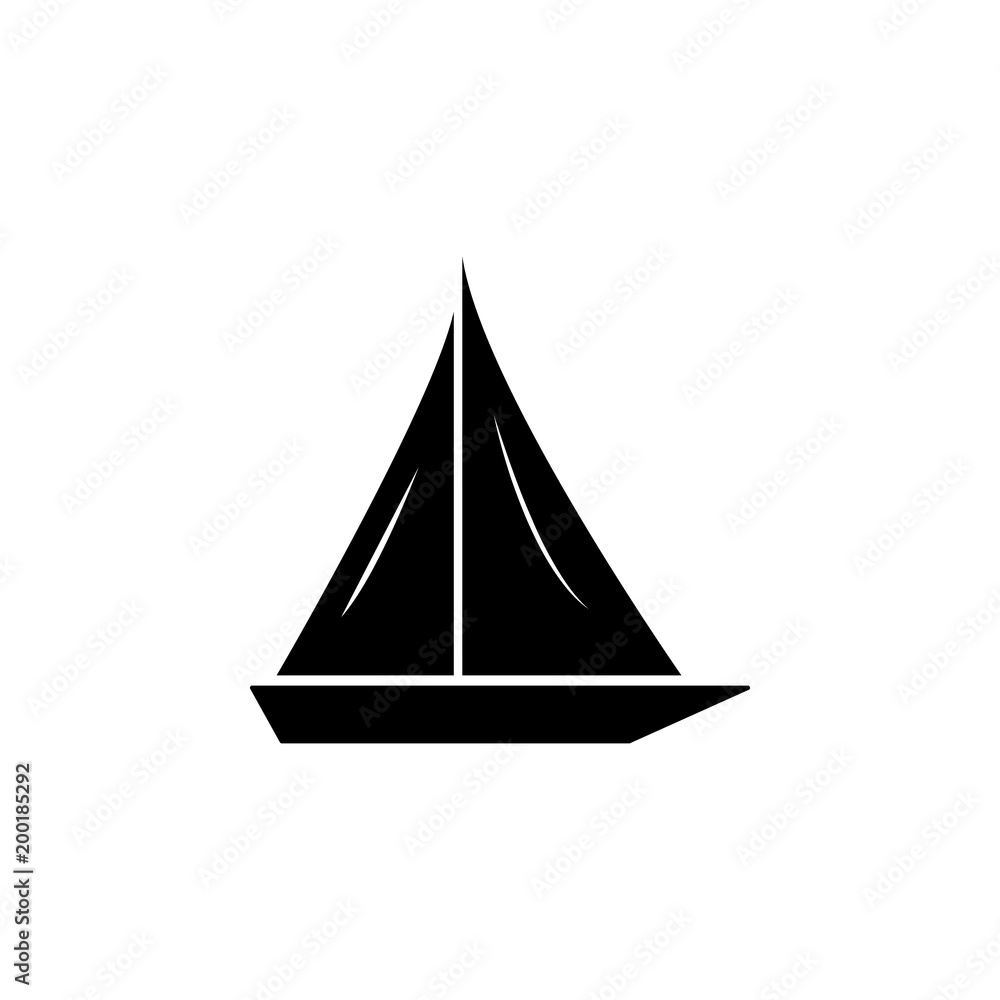 Poster sailing yacht icon. element of simple icon for websites, web design, mobile app, info graphics. sign