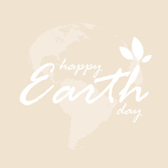 Happy Earth day greeting design. Vector illustration