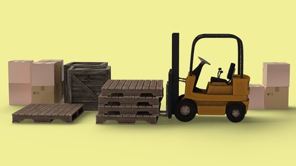 フォークリフト パレット 段ボール 流通センター 物流倉庫