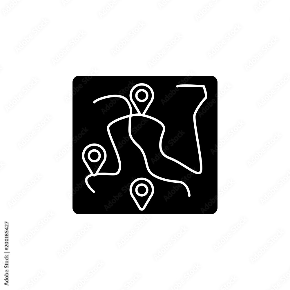 Poster card with pin icon. element of simple icon for websites, web design, mobile app, info graphics. sign