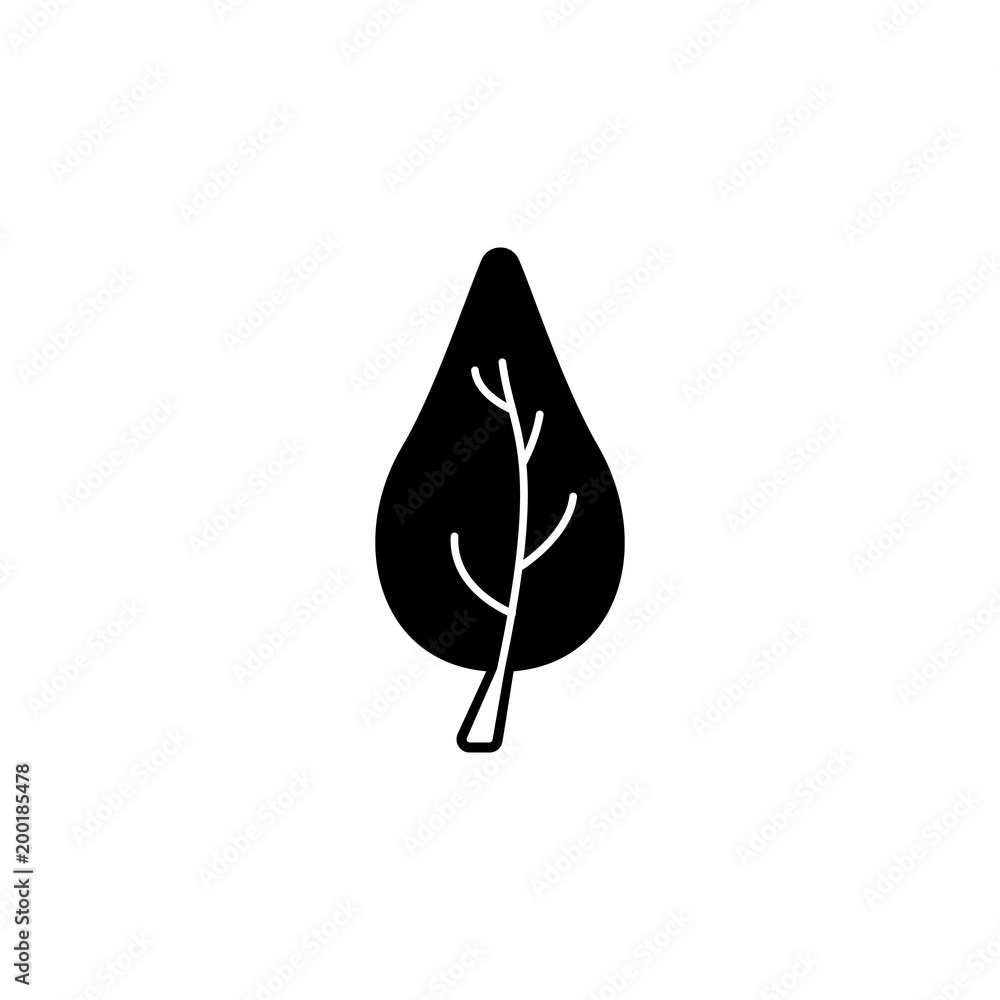 Poster tree silhouette icon. element of simple icon for websites, web design, mobile app, info graphics. si