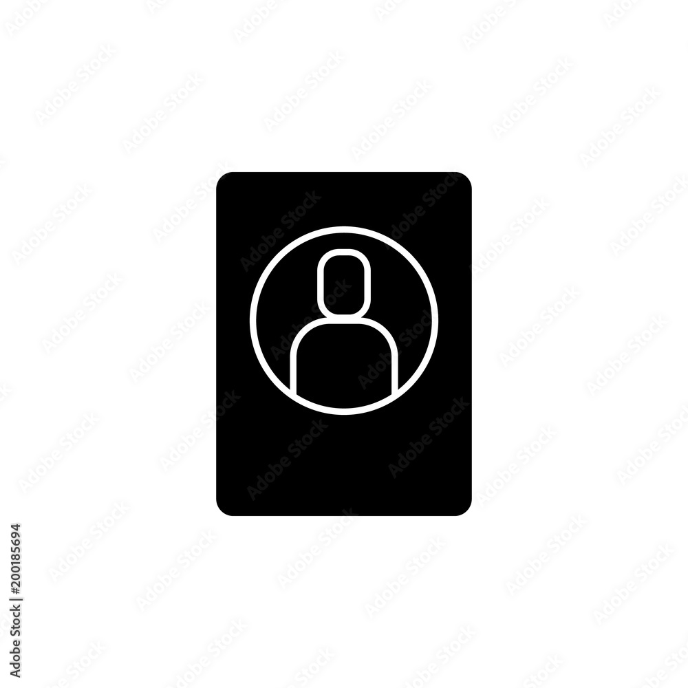 Poster staff card icon. element of simple icon for websites, web design, mobile app, info graphics. signs a