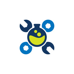 Lab Repair Logo Icon Design