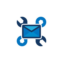 Mail Repair Logo Icon Design