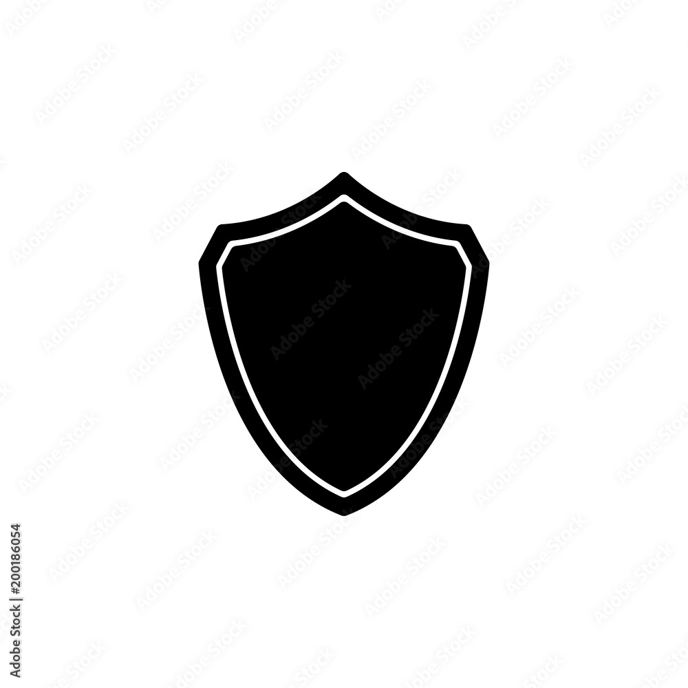 Poster shield with a star icon. element of simple icon for websites, web design, mobile app, info graphics.