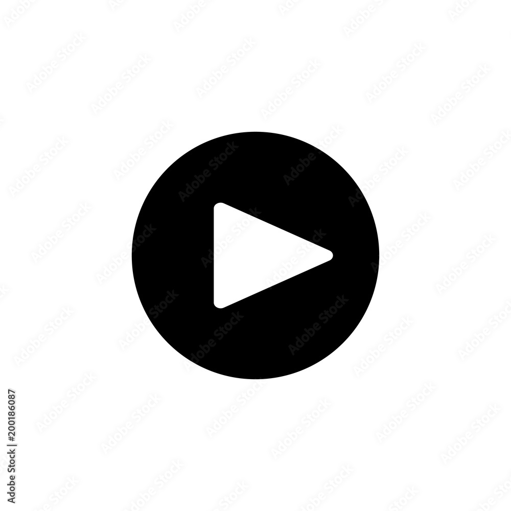 Poster play in a circle icon. element of simple icon for websites, web design, mobile app, info graphics. s