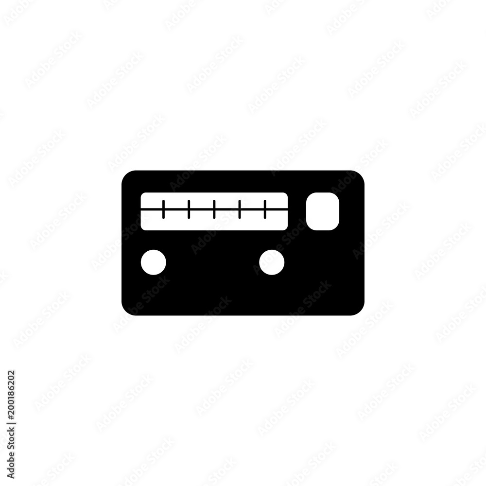 Poster radio receiver icon. element of simple icon for websites, web design, mobile app, info graphics. sig