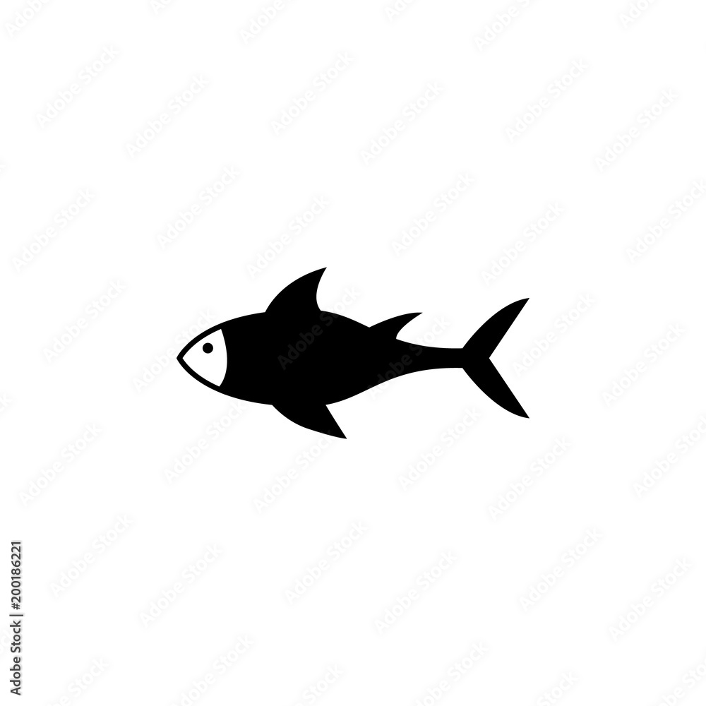 Aufkleber a fish icon. element of simple icon for websites, web design, mobile app, info graphics. signs and s