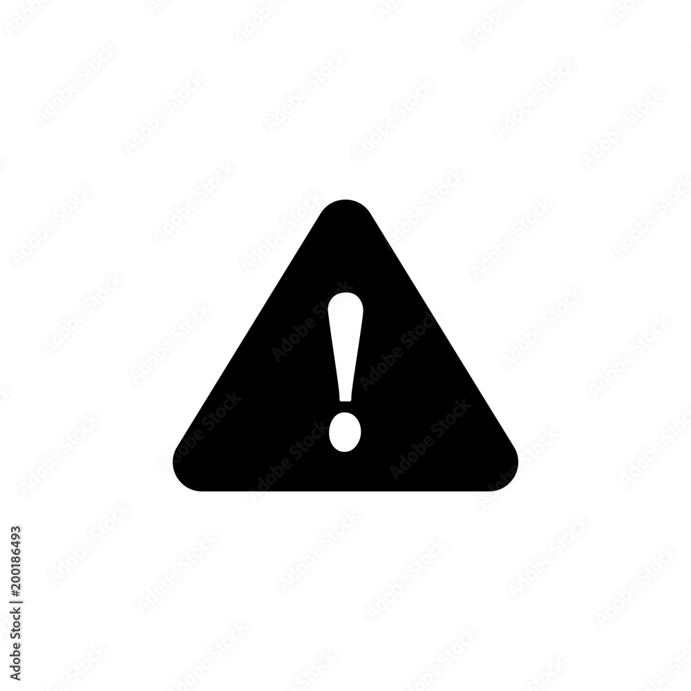Poster triangular exclamation point icon. element of simple icon for websites, web design, mobile app, info