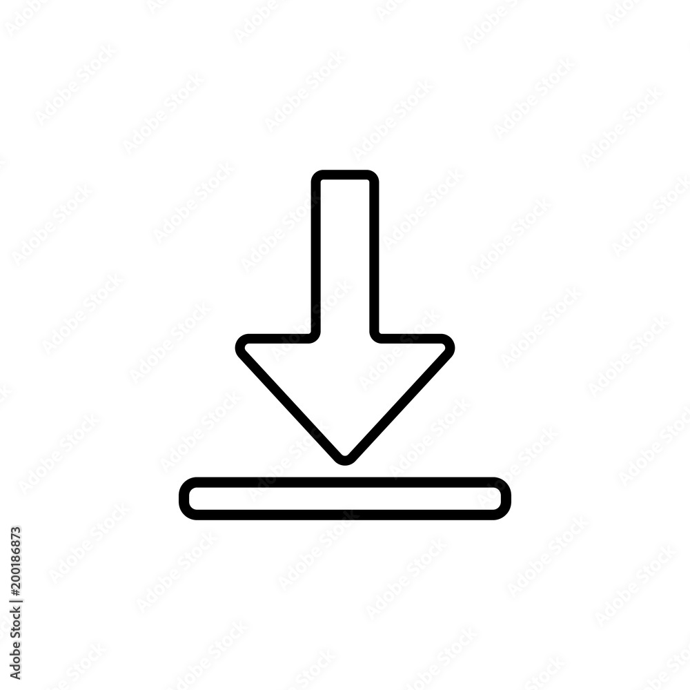 Poster download symbol icon. element of simple icon for websites, web design, mobile app, info graphics. th