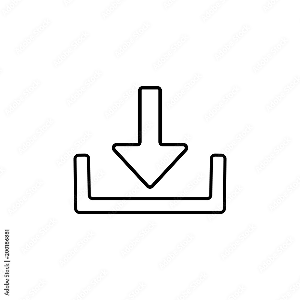Poster download symbol icon. element of simple icon for websites, web design, mobile app, info graphics. th
