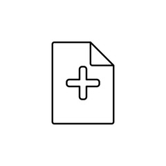 adding a sheet icon. Element of simple icon for websites, web design, mobile app, info graphics. Thin line icon for website design and development, app development
