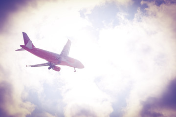 Airplane with red livery