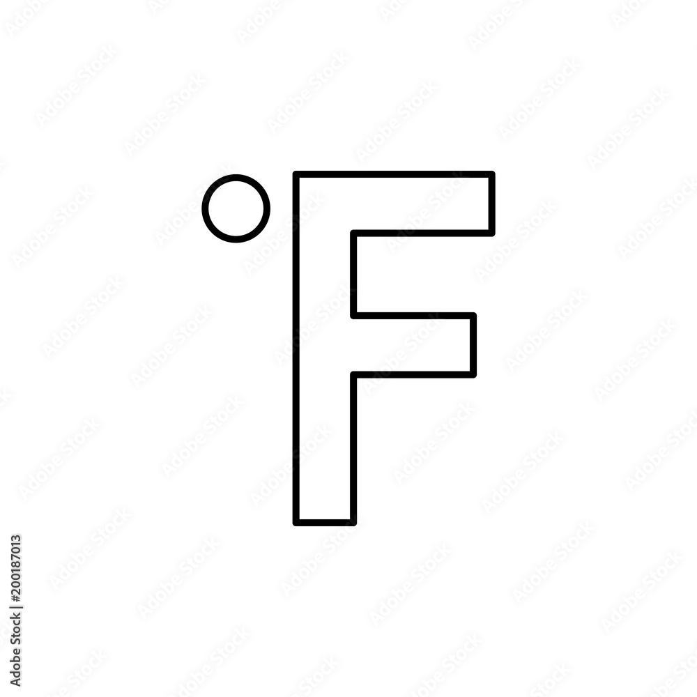 Poster fahrenheit sign icon. element of simple icon for websites, web design, mobile app, info graphics. th
