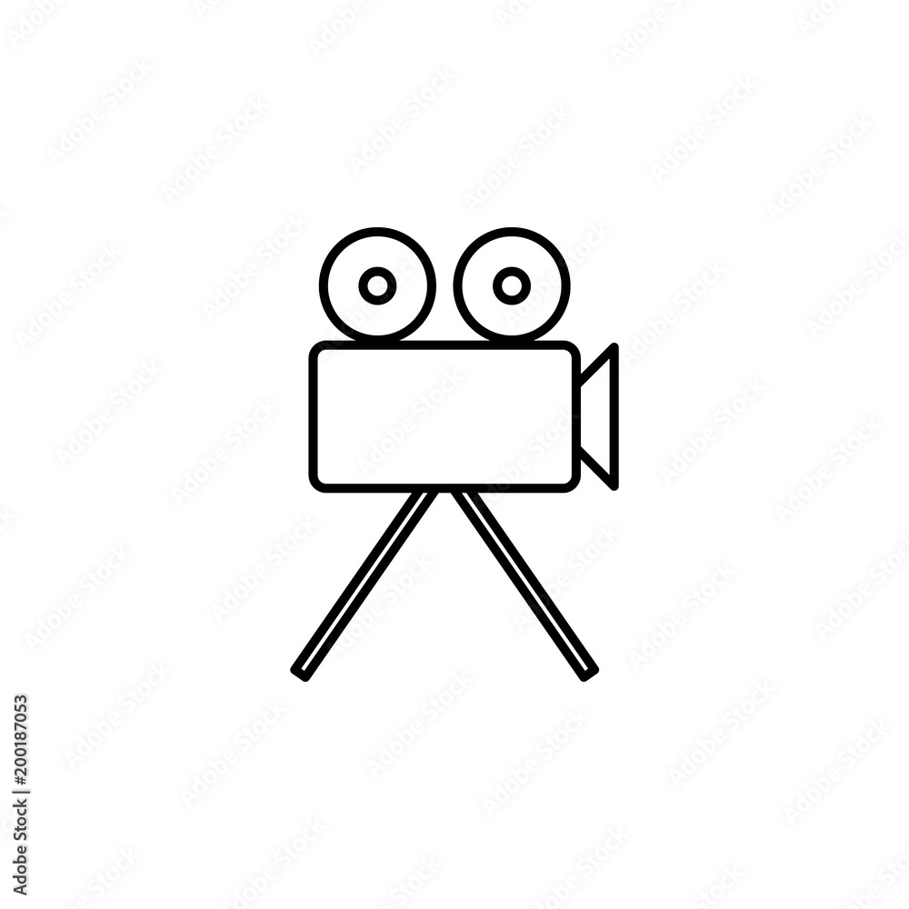 Poster cinema camera icon. element of simple icon for websites, web design, mobile app, info graphics. thin