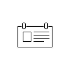 desktop notepad icon. Element of simple icon for websites, web design, mobile app, info graphics. Thin line icon for website design and development, app development
