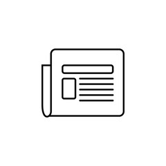 newspaper icon. Element of simple icon for websites, web design, mobile app, info graphics. Thin line icon for website design and development, app development