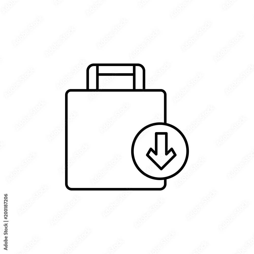 Poster baggage icon. element of simple icon for websites, web design, mobile app, info graphics. thin line 