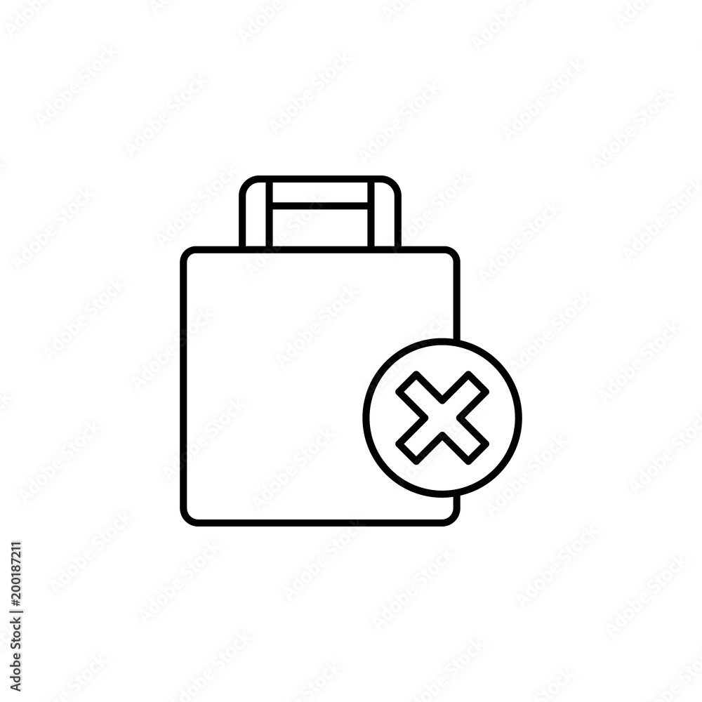 Poster baggage allowance icon. element of simple icon for websites, web design, mobile app, info graphics. 