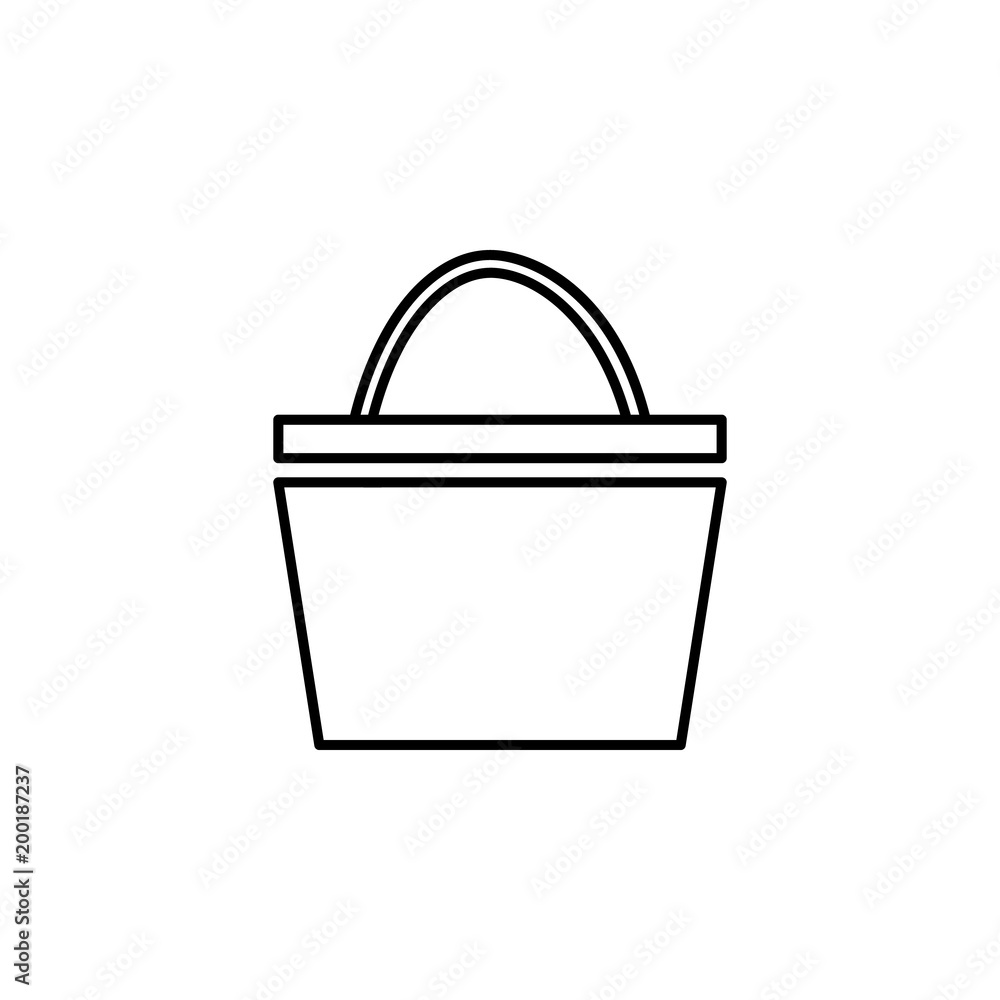 Poster basket icon. element of simple icon for websites, web design, mobile app, info graphics. thin line i
