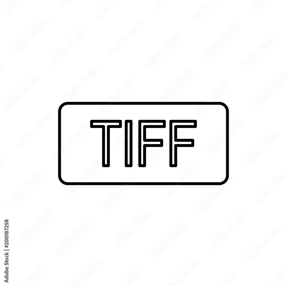 Poster tiff format icon. element of simple icon for websites, web design, mobile app, info graphics. thin l