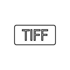 TIFF format icon. Element of simple icon for websites, web design, mobile app, info graphics. Thin line icon for website design and development, app development
