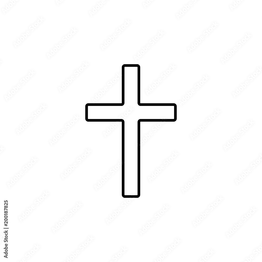 Poster cross of christian icon. element of simple icon for websites, web design, mobile app, info graphics.