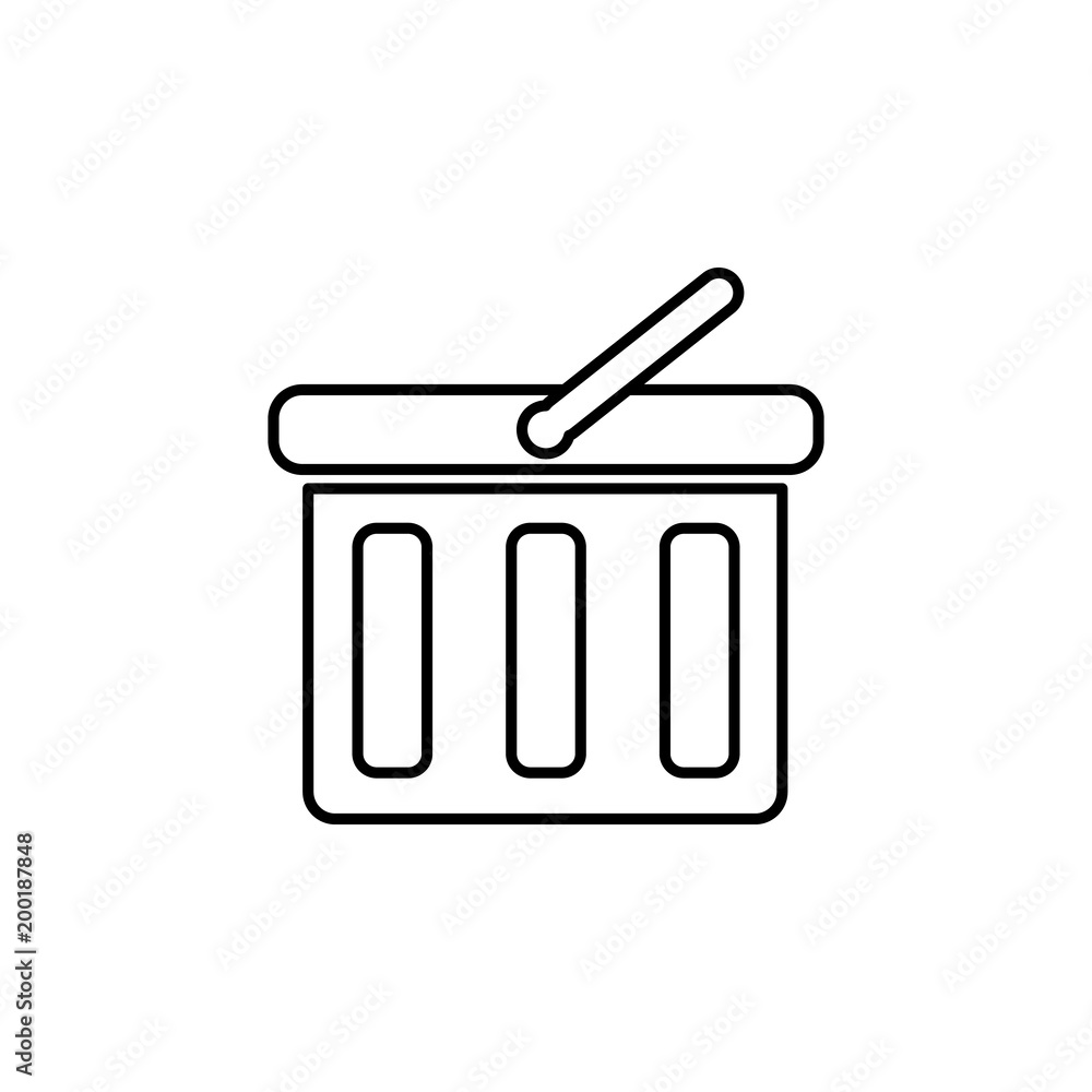 Poster basket icon. element of simple icon for websites, web design, mobile app, info graphics. thin line i