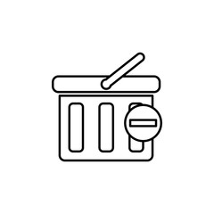 remove the recycle bin icon. Element of simple icon for websites, web design, mobile app, info graphics. Thin line icon for website design and development, app development