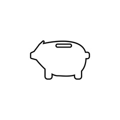 piggy bank icon. Element of simple icon for websites, web design, mobile app, info graphics. Thin line icon for website design and development, app development