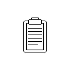 writing on paper icon. Element of simple icon for websites, web design, mobile app, info graphics. Thin line icon for website design and development, app development