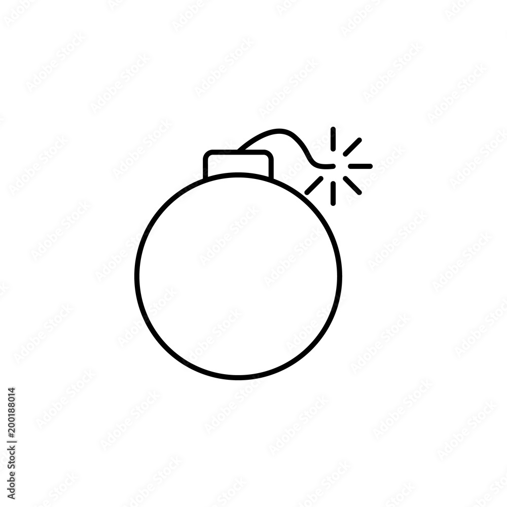 Poster bomb icon. Element of simple icon for websites, web design, mobile app, info graphics. Thin line icon for website design and development, app development