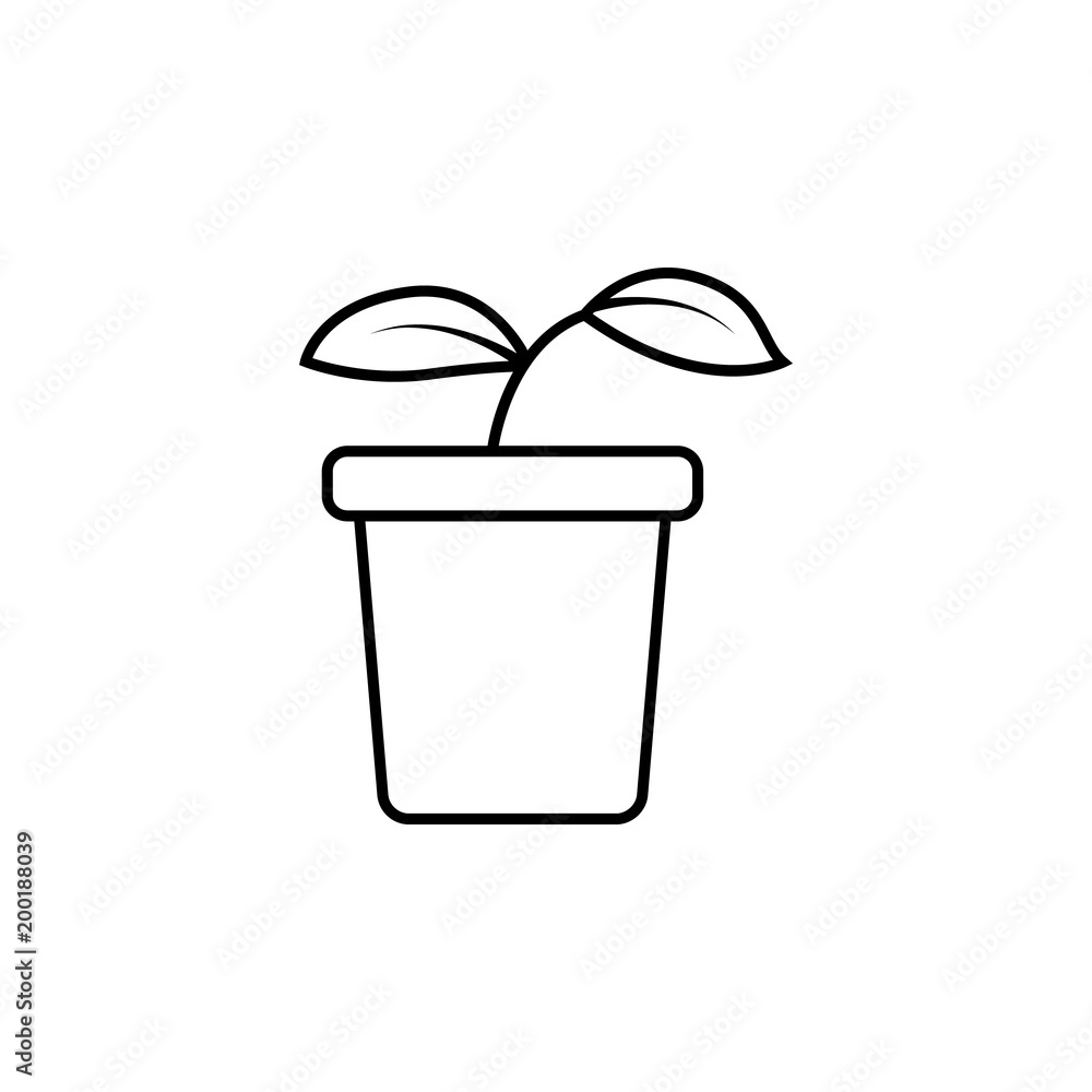 Poster plant in the pot icon. element of simple icon for websites, web design, mobile app, info graphics. t