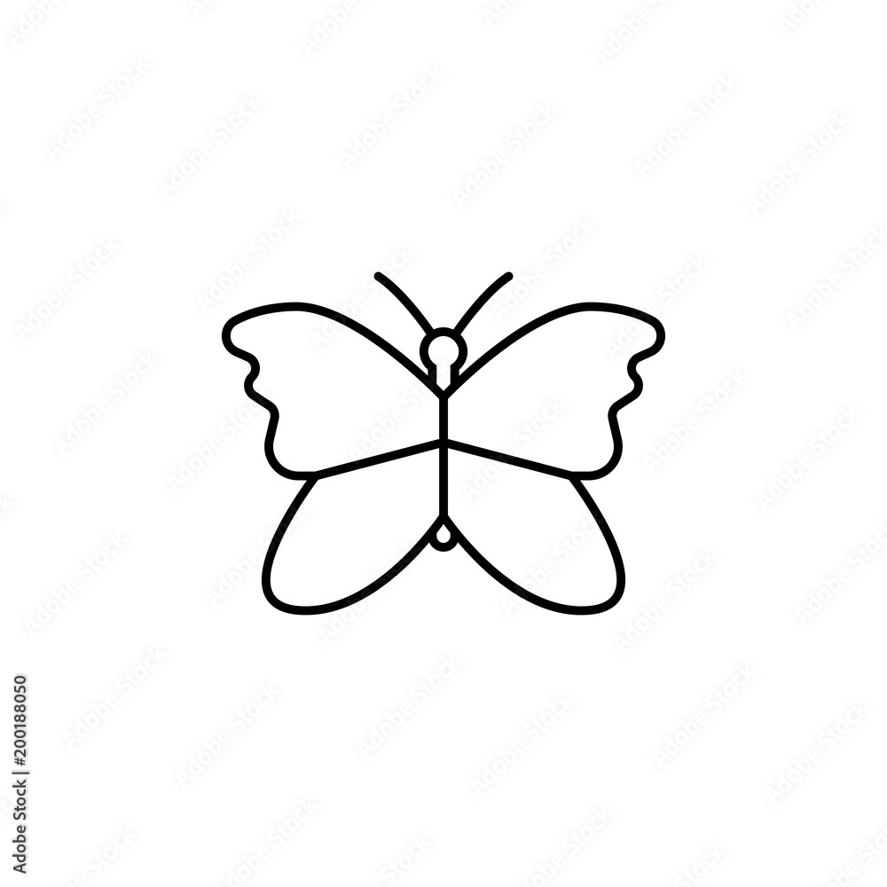 Poster butterfly icon. element of simple icon for websites, web design, mobile app, info graphics. thin lin