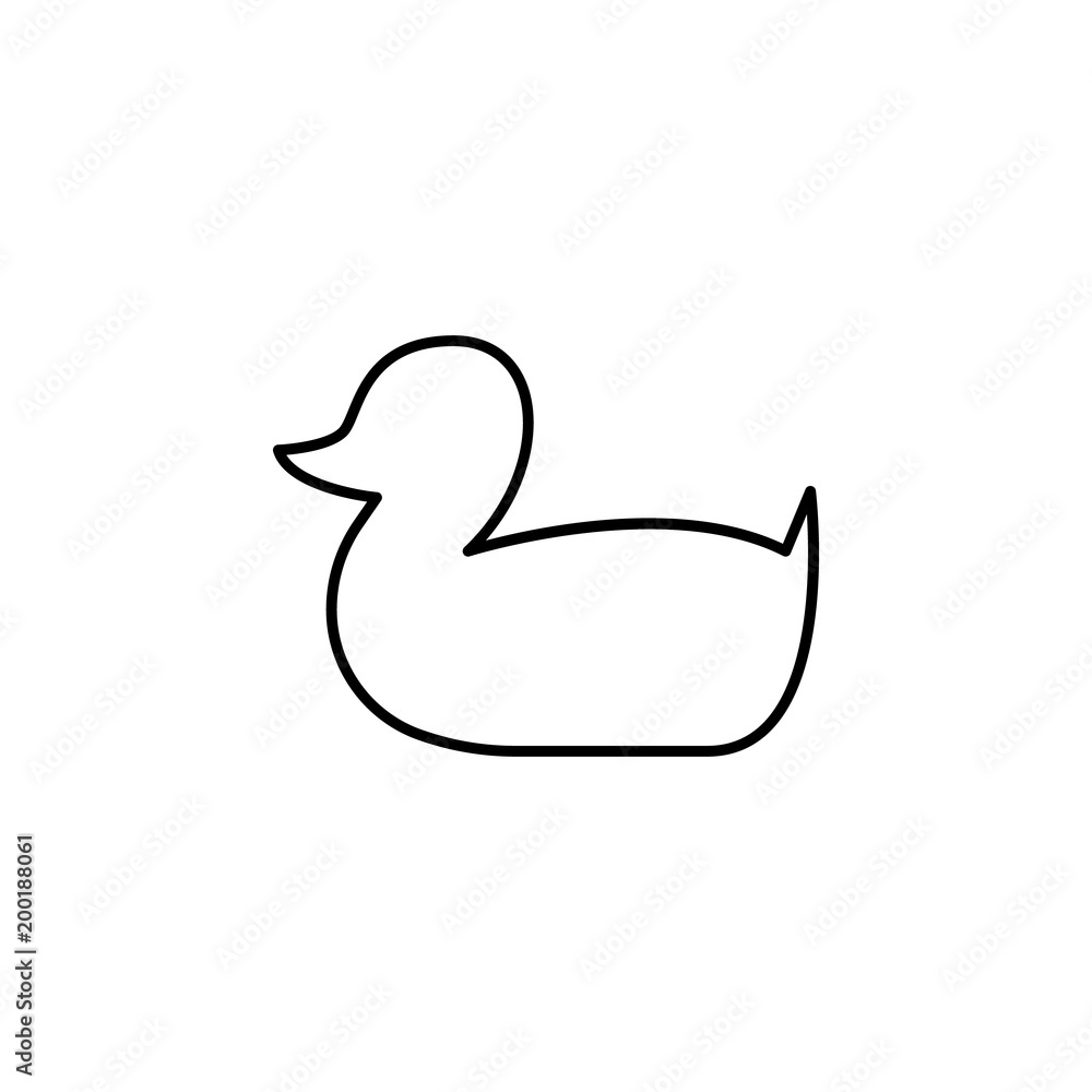 Poster duck icon. element of simple icon for websites, web design, mobile app, info graphics. thin line ico