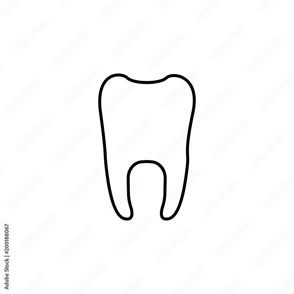 Poster tooth icon. element of simple icon for websites, web design, mobile app, info graphics. thin line ic