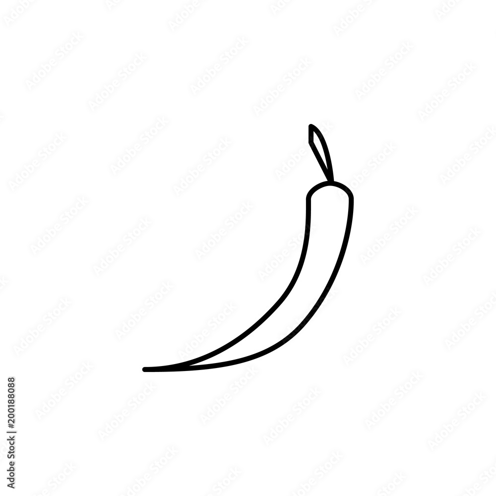 Poster bell pepper icon. element of simple icon for websites, web design, mobile app, info graphics. thin l