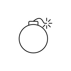 bomb icon. Element of simple icon for websites, web design, mobile app, info graphics. Thin line icon for website design and development, app development